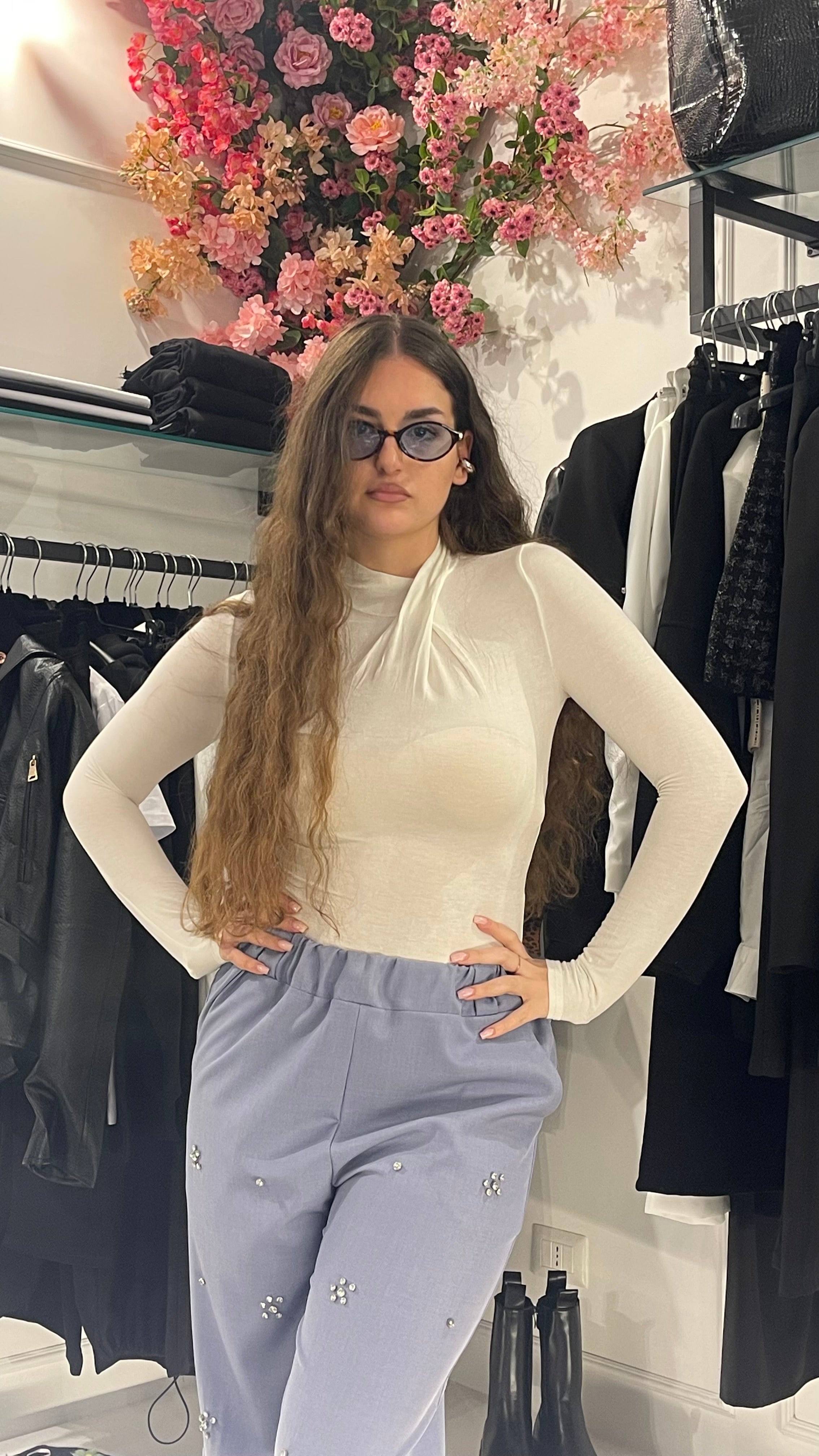 Maglia-body semivelata Alisia