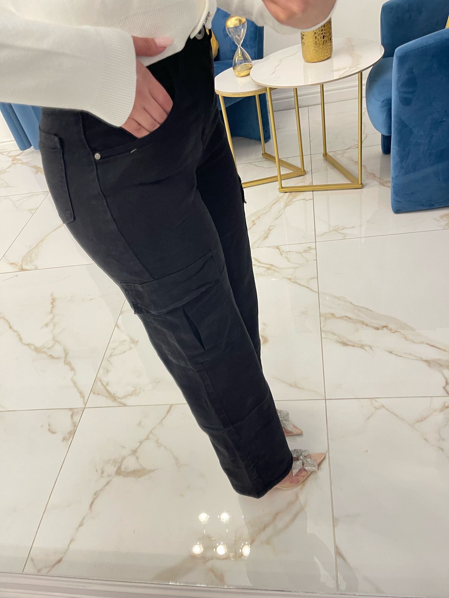 Jeans cargo nero