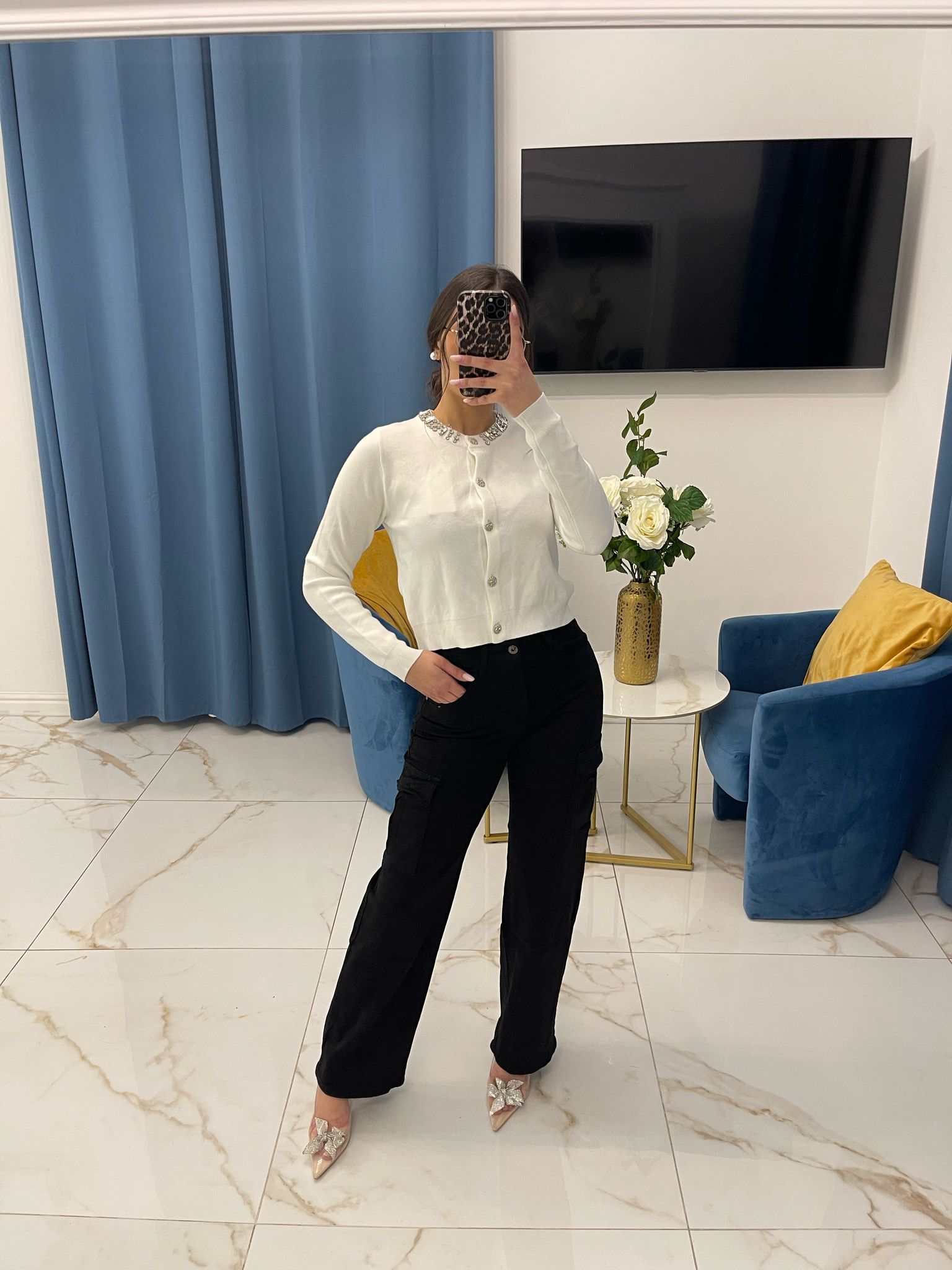 Jeans cargo nero